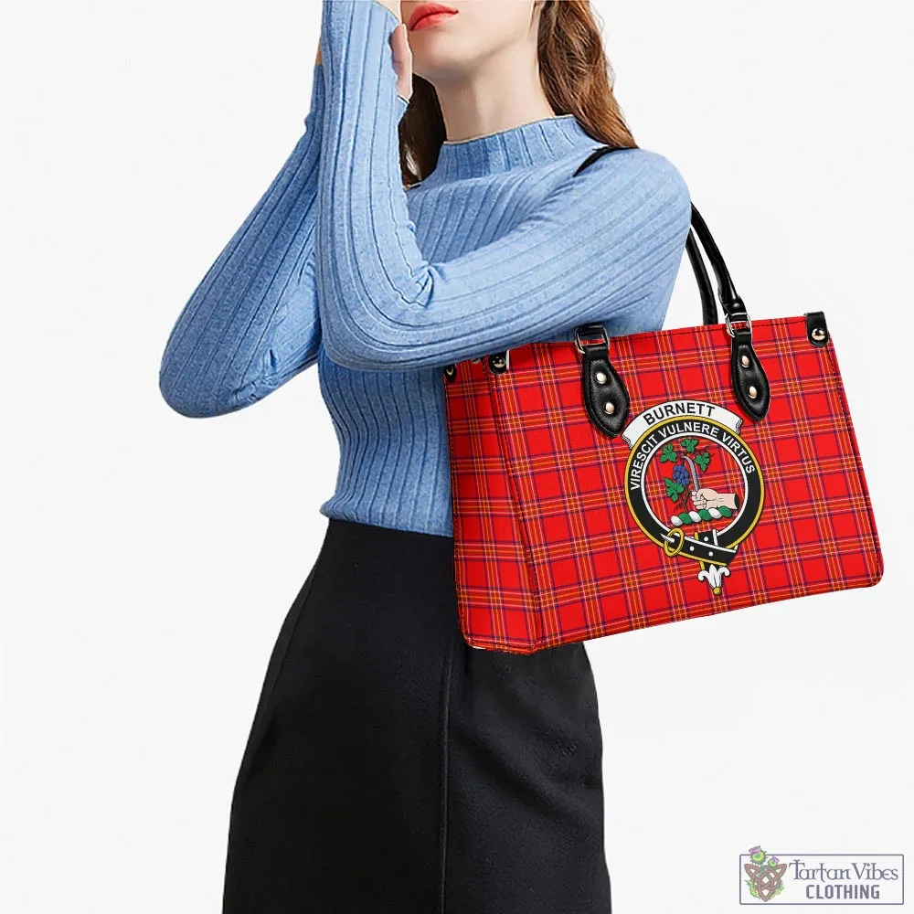 Burnett Modern Tartan Luxury Leather Handbags with Family Crest