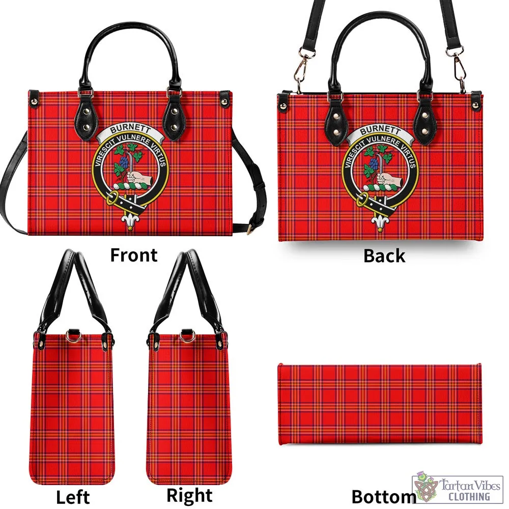 Burnett Modern Tartan Luxury Leather Handbags with Family Crest