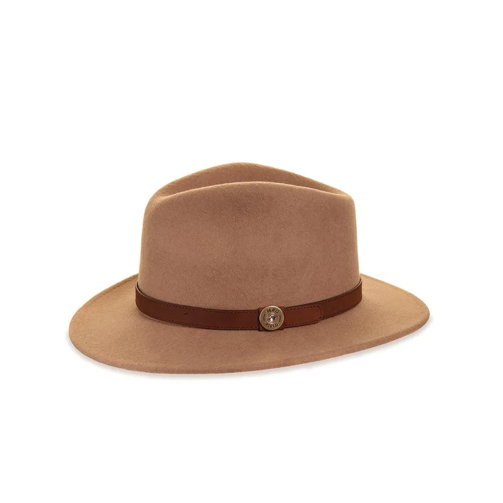 Camel Fedora with Pheasant Spear Pin