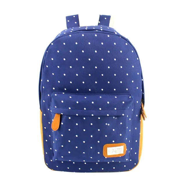 Canvas Dot Printing Backpack