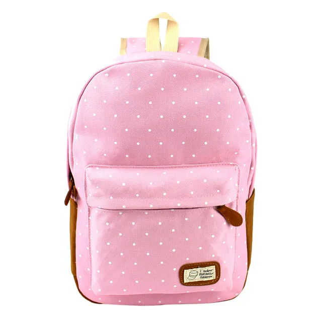 Canvas Dot Printing Backpack