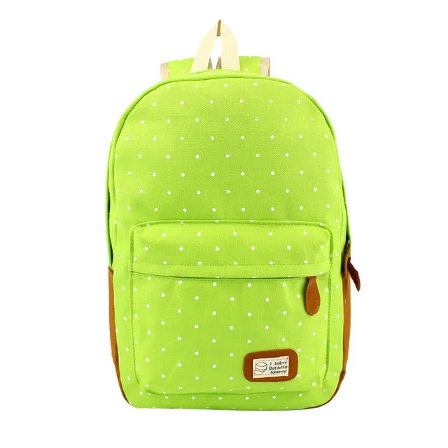 Canvas Dot Printing Backpack