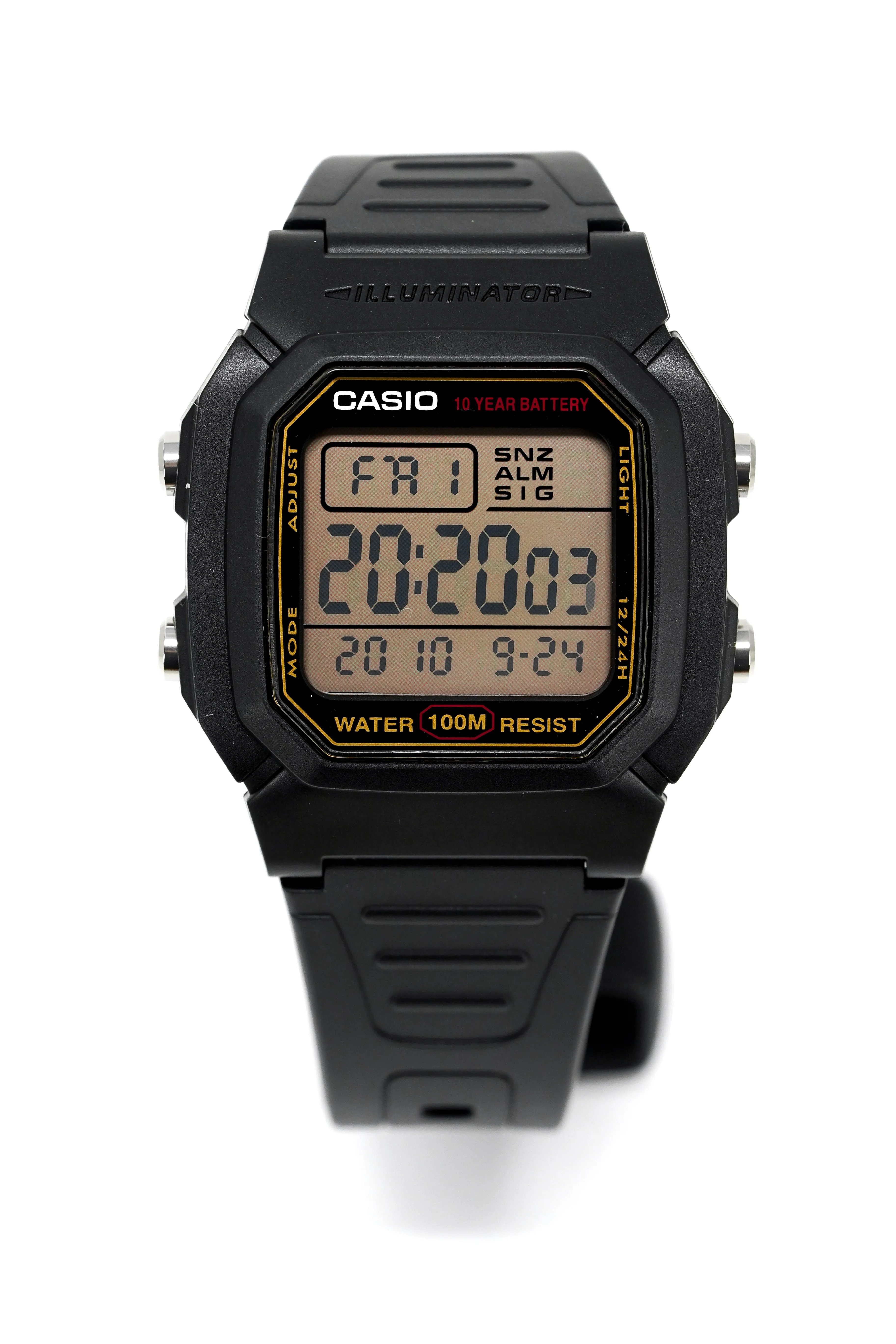 Casio Men's Watch Chronograph Digital Square Black W-800HG-9AVDF