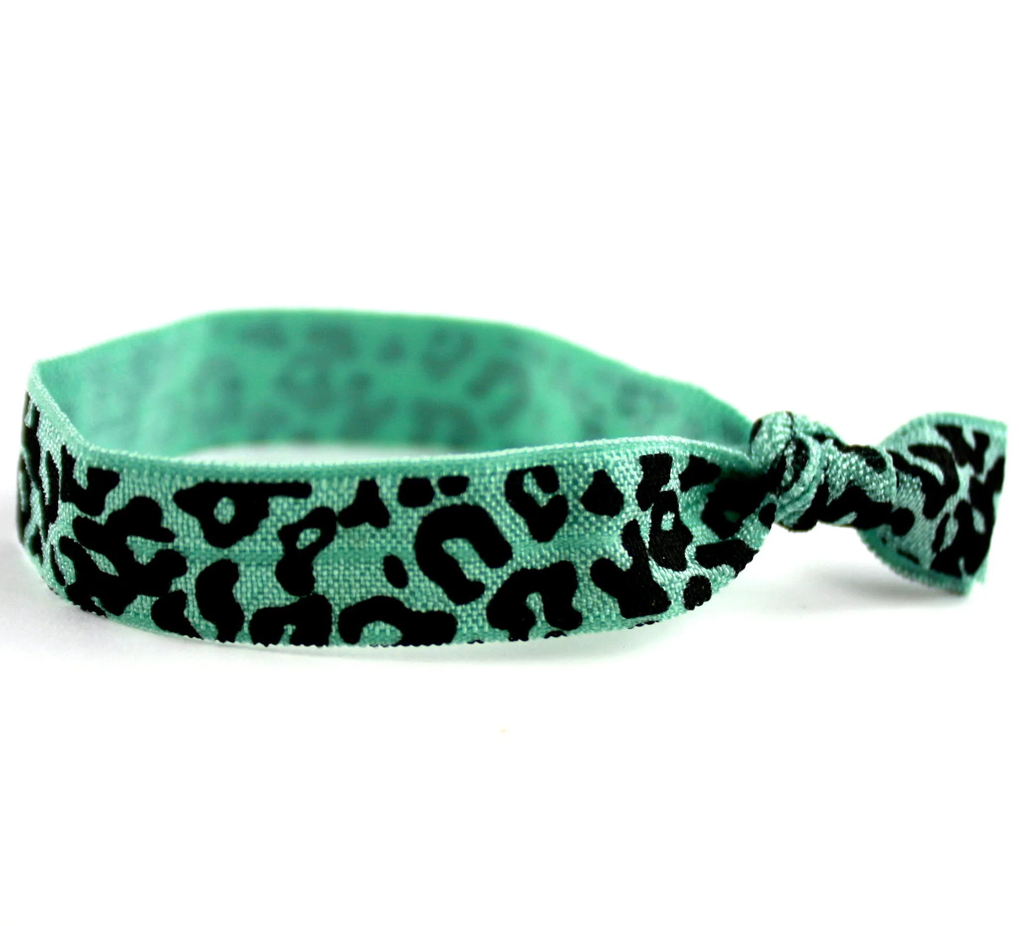 Cheetah Spots Teal Hair Tie (SKU 6076)