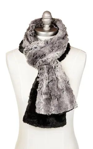 Classic Scarf - Two-Tone, Luxury Faux Fur in Seattle Sky