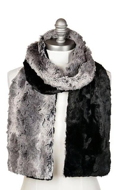 Classic Scarf - Two-Tone, Luxury Faux Fur in Seattle Sky