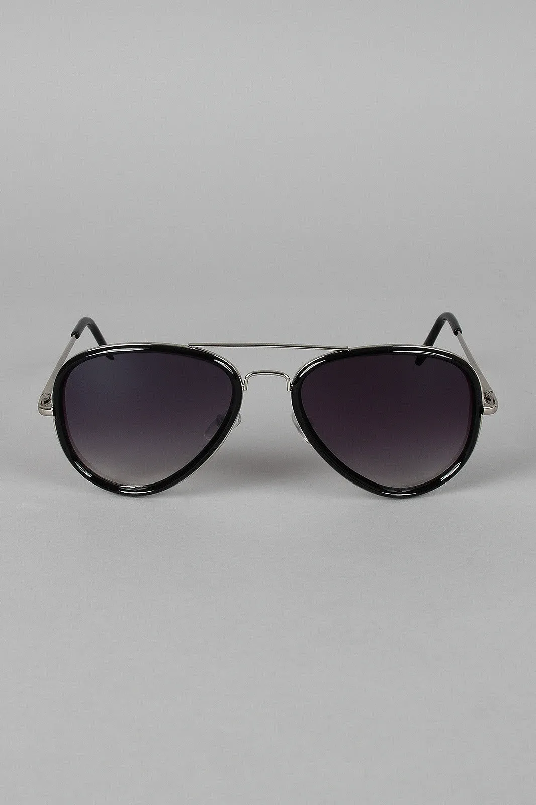 Color Trim Aviator Sunglasses