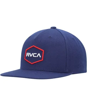 Commonwealth RVCA Men's Navy Blue Snapback Hat