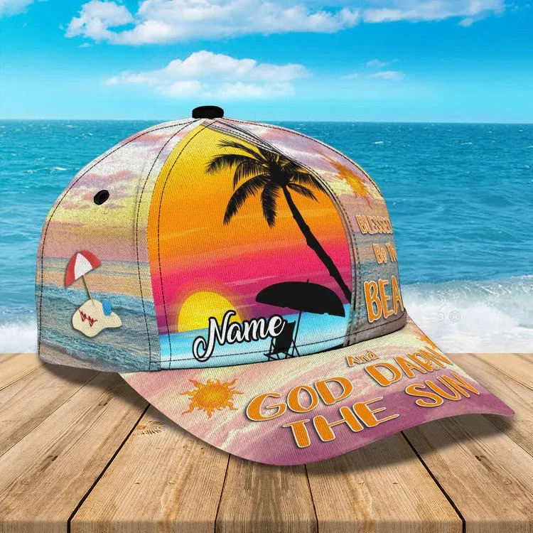 Customized Hello Summer Love Beach 3D baseball Cap for Girlfriend, Beach Hat for Her