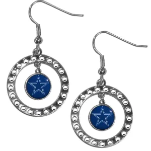 Dallas Cowboys Rhinestone Hoop Earrings