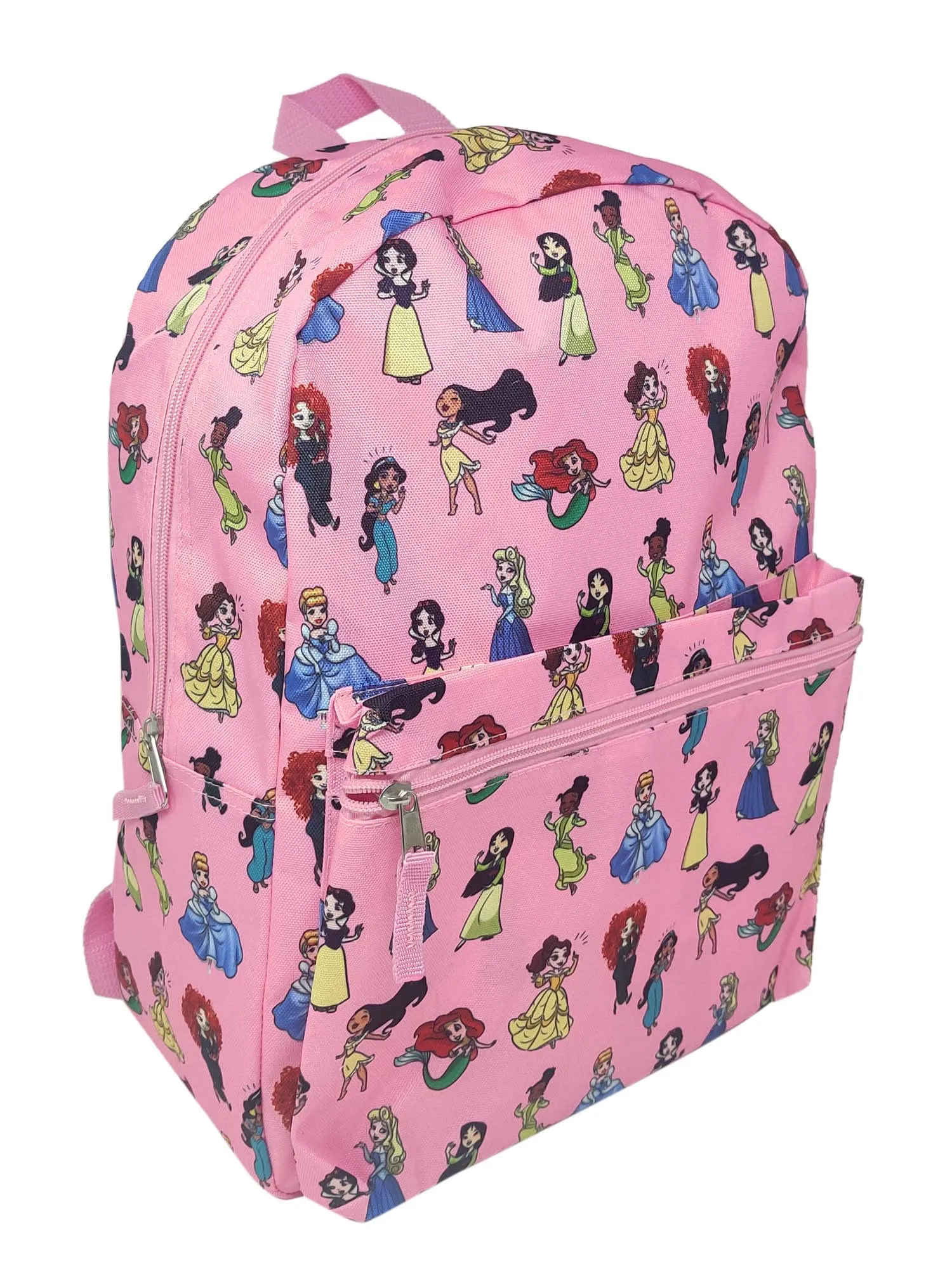 Disney Princess 16" Backpack Bag Belle Cinderella Tiana Jasmine Ariel Snow White