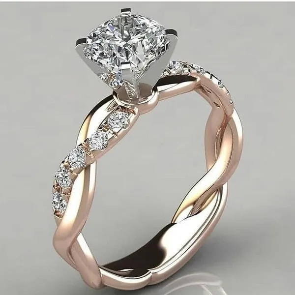 Exquisite Silver Color Engagement Rings