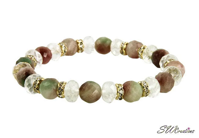 Fancy Jade Quartz Gemstone Stretch Beaded Bracelets