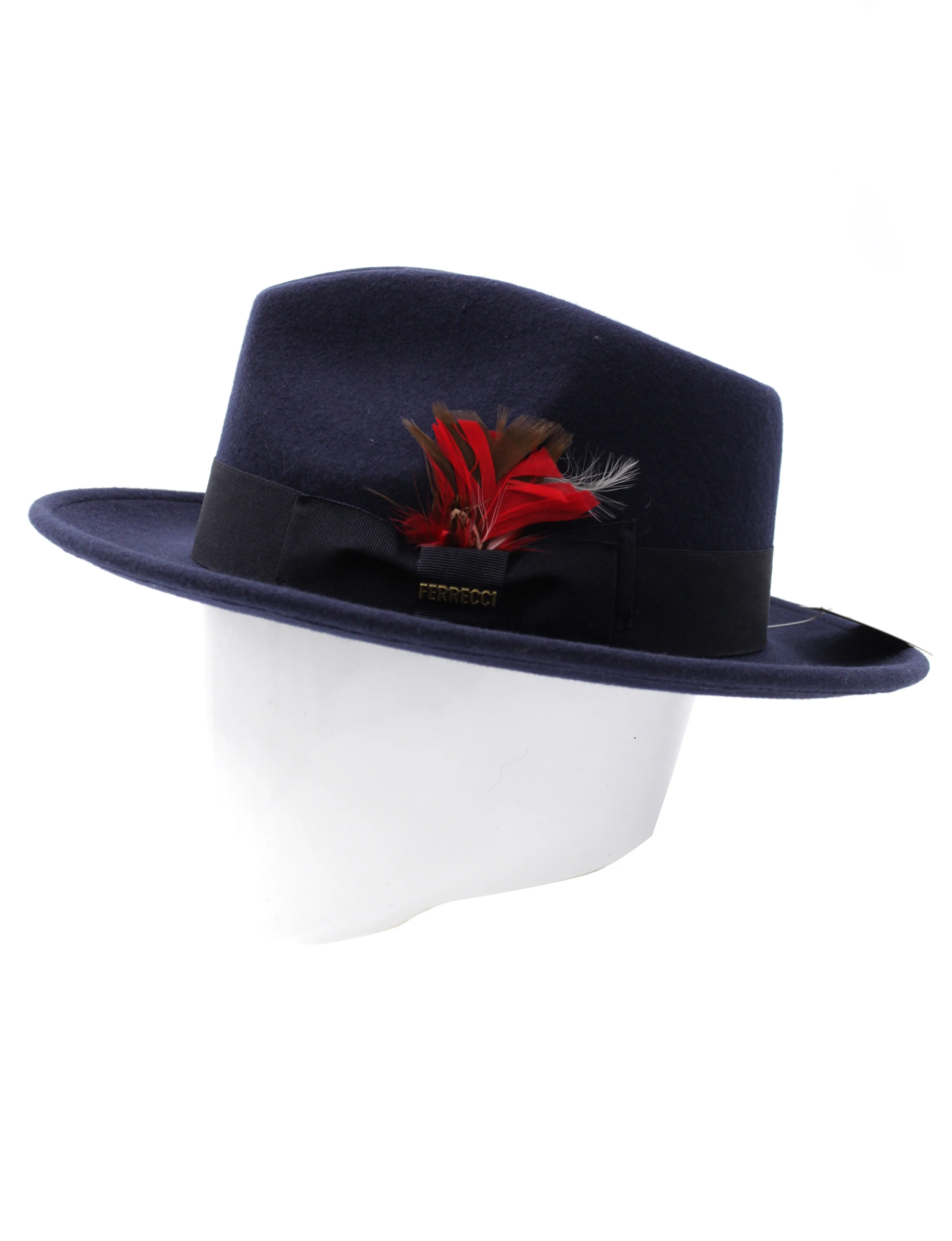 FHY INC,SOLID-FEDORA-HATS-CR FEDORA-NAVY