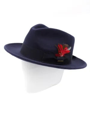 FHY INC,SOLID-FEDORA-HATS-CR FEDORA-NAVY