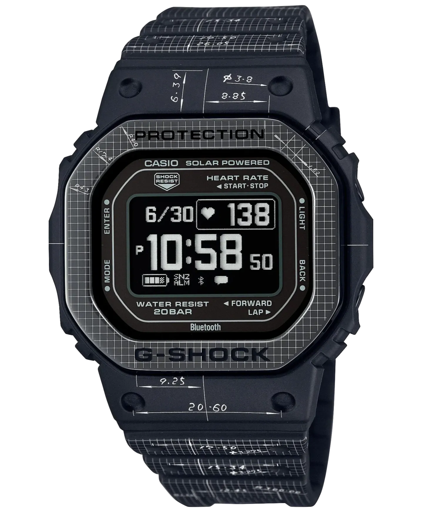 G-Shock Move Heart Rate Watch DWH5600EX-1D / DW-H5600EX-1D