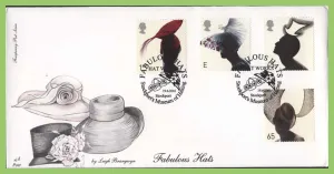 G.B. 2001 Fabulous Hats set on 4d Post First Day Cover, Stockport