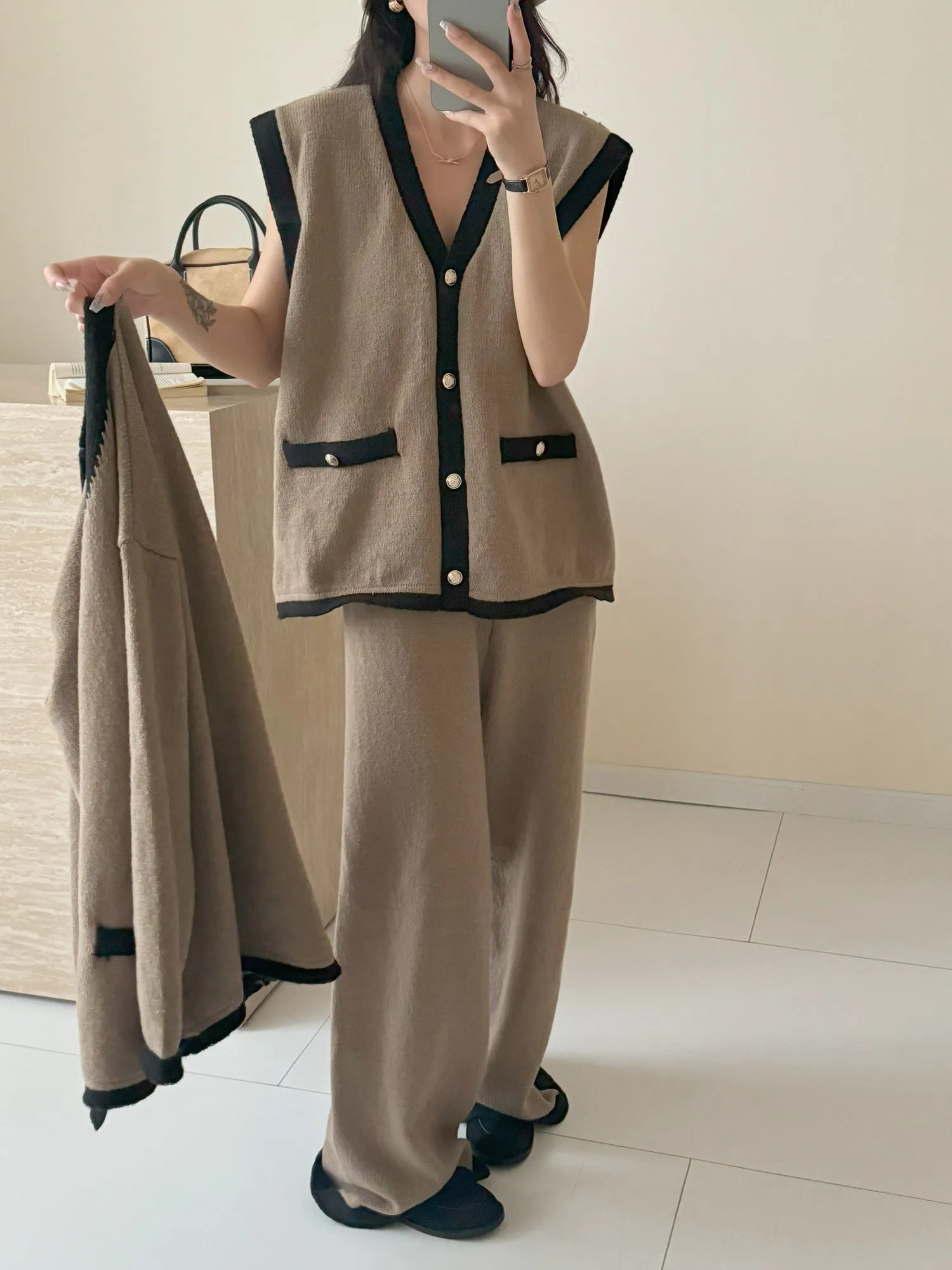 Geneva Three Piece Knit Suit