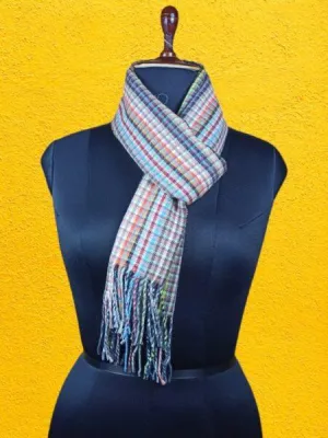 Gents Woolen Muffler | Small Check Design | Multi Colour