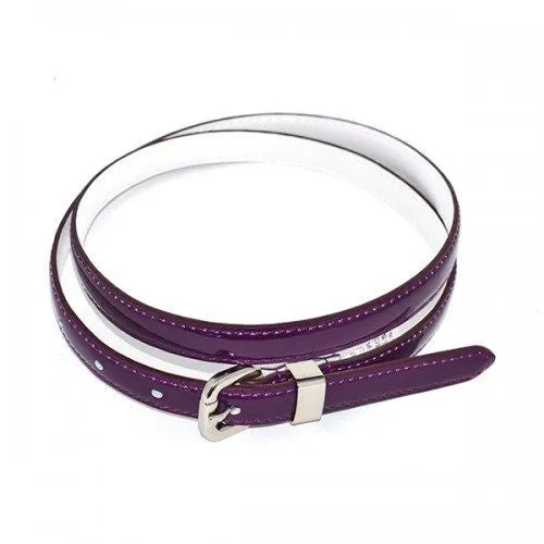 Gift Box 2 Belts | Women's Pink & Purple Skinny Leather Belts Gift Set