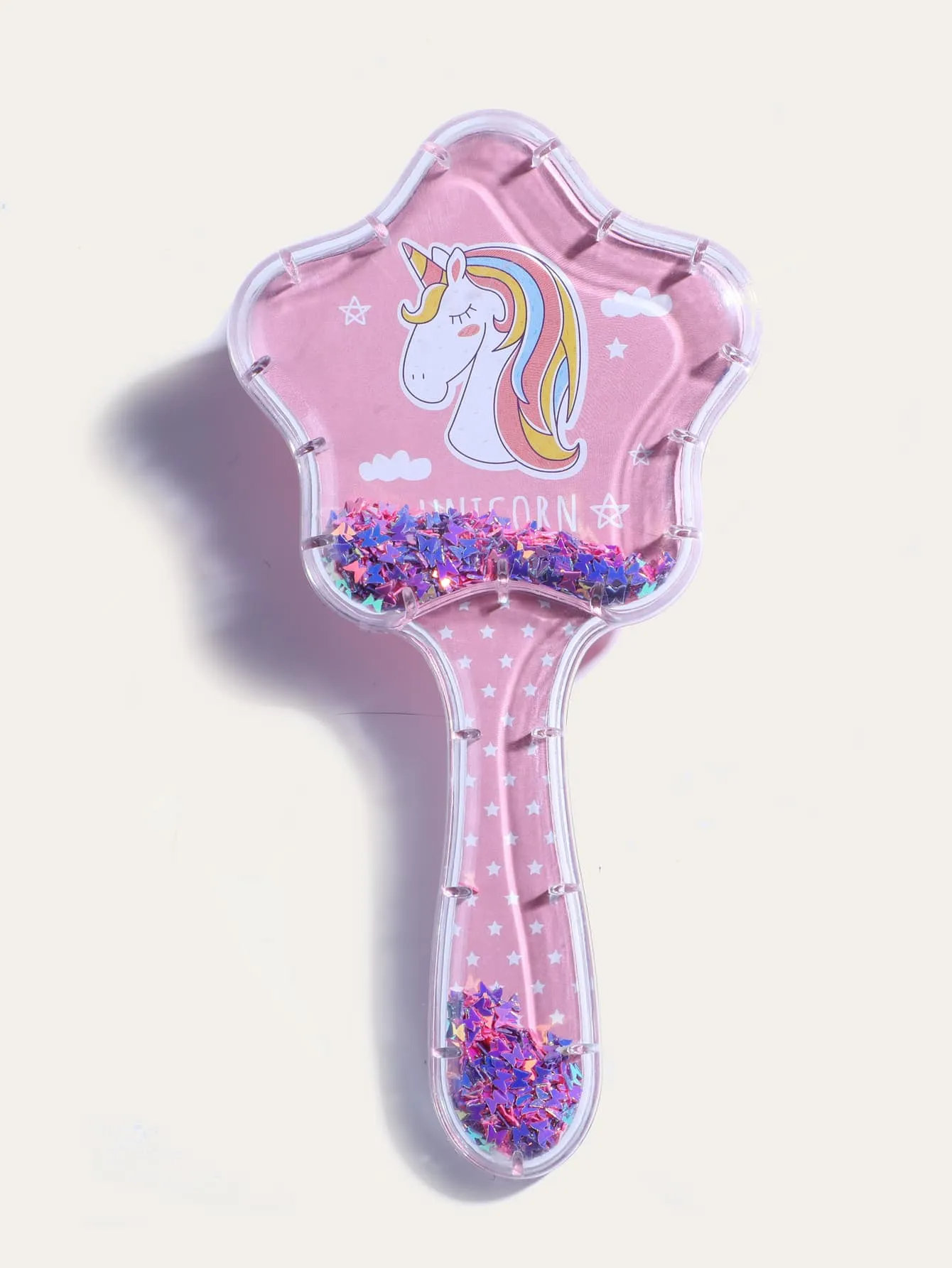 Glitter Stars Unicorn Hair Brush for Kids Detangling Hair Brush Detangler Brush