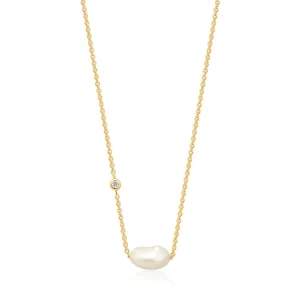 Gold Pearl Necklace