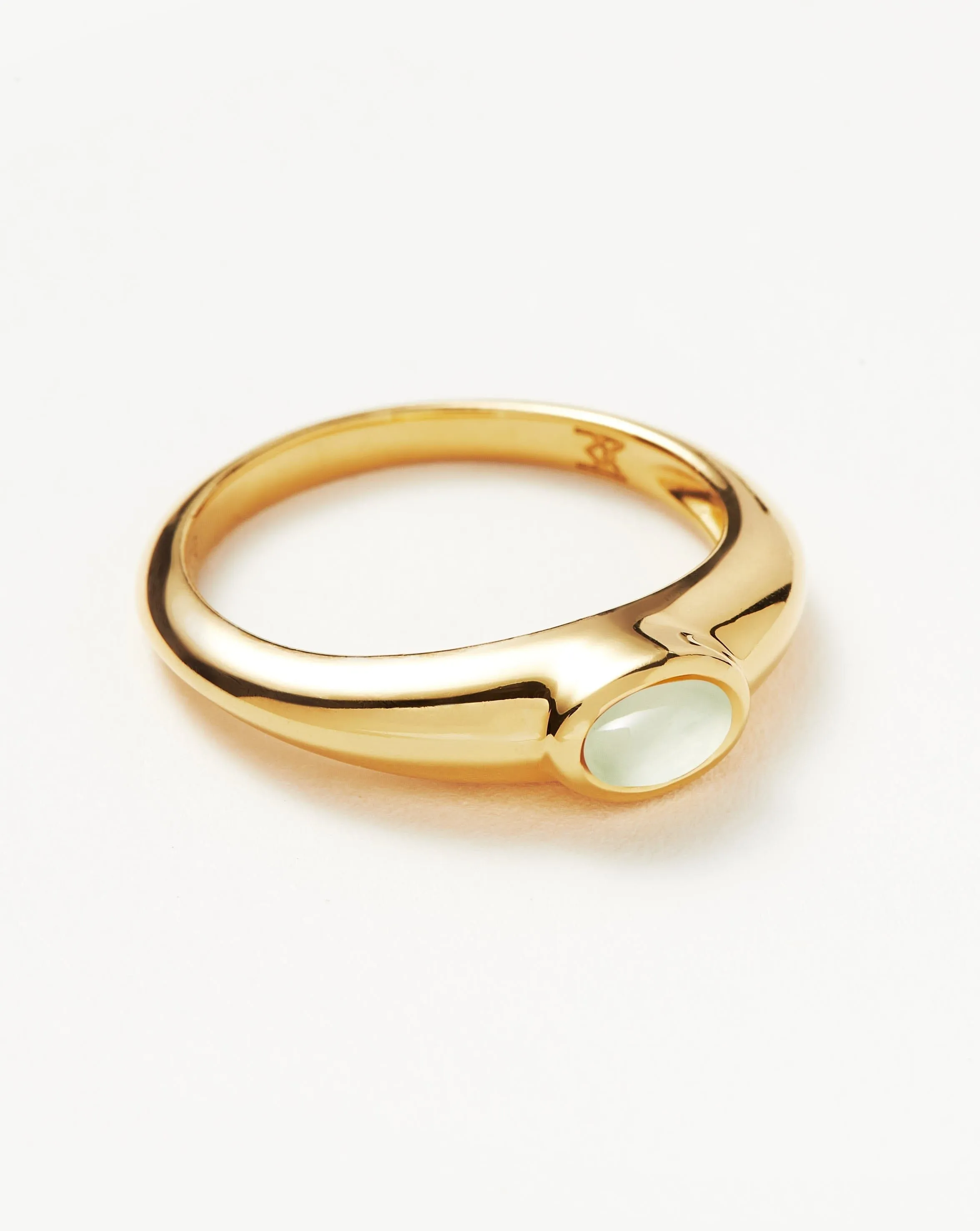 Good Vibes Gemstone Stacking Ring | 18k Gold Vermeil/Rainbow Moonstone