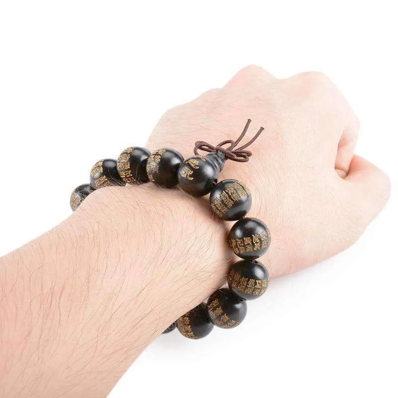 Great Compassion Mantra Ebony Buddhist Bracelet