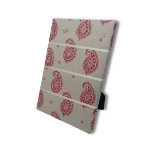 Hook & Hang Jewellery Board - Red Paisley / Ivory