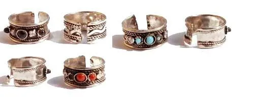 Israeli 3 Gemstone Rings