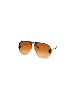 Kids Aviator Teardrop Sunglasses Brown