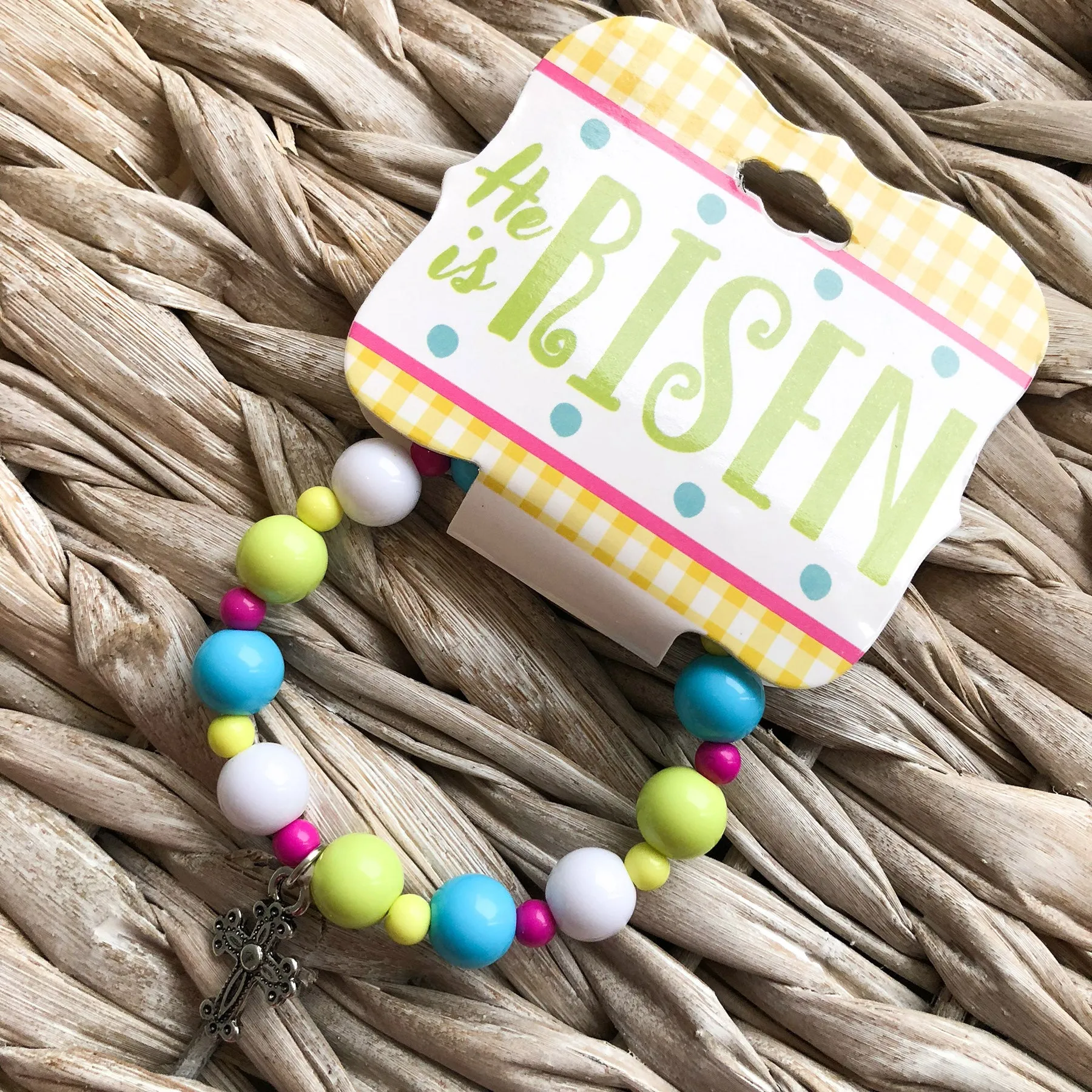 Kid's Easter Cross Bracelet