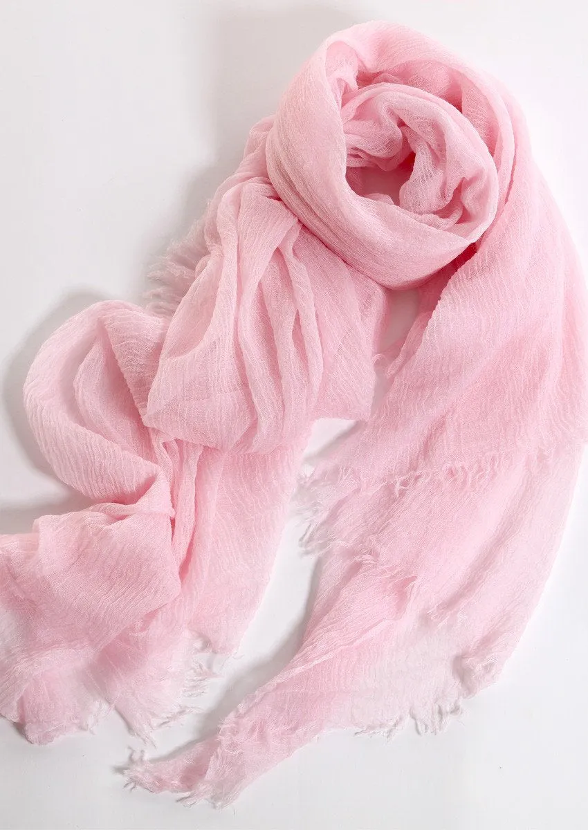 Large plain cashmere scarf