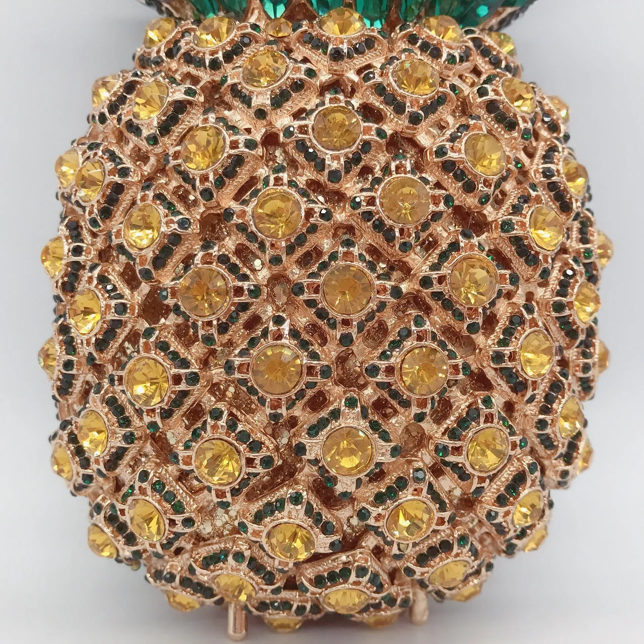 Luxy Moon Party Gold Clutch Cute Pineapple Purse