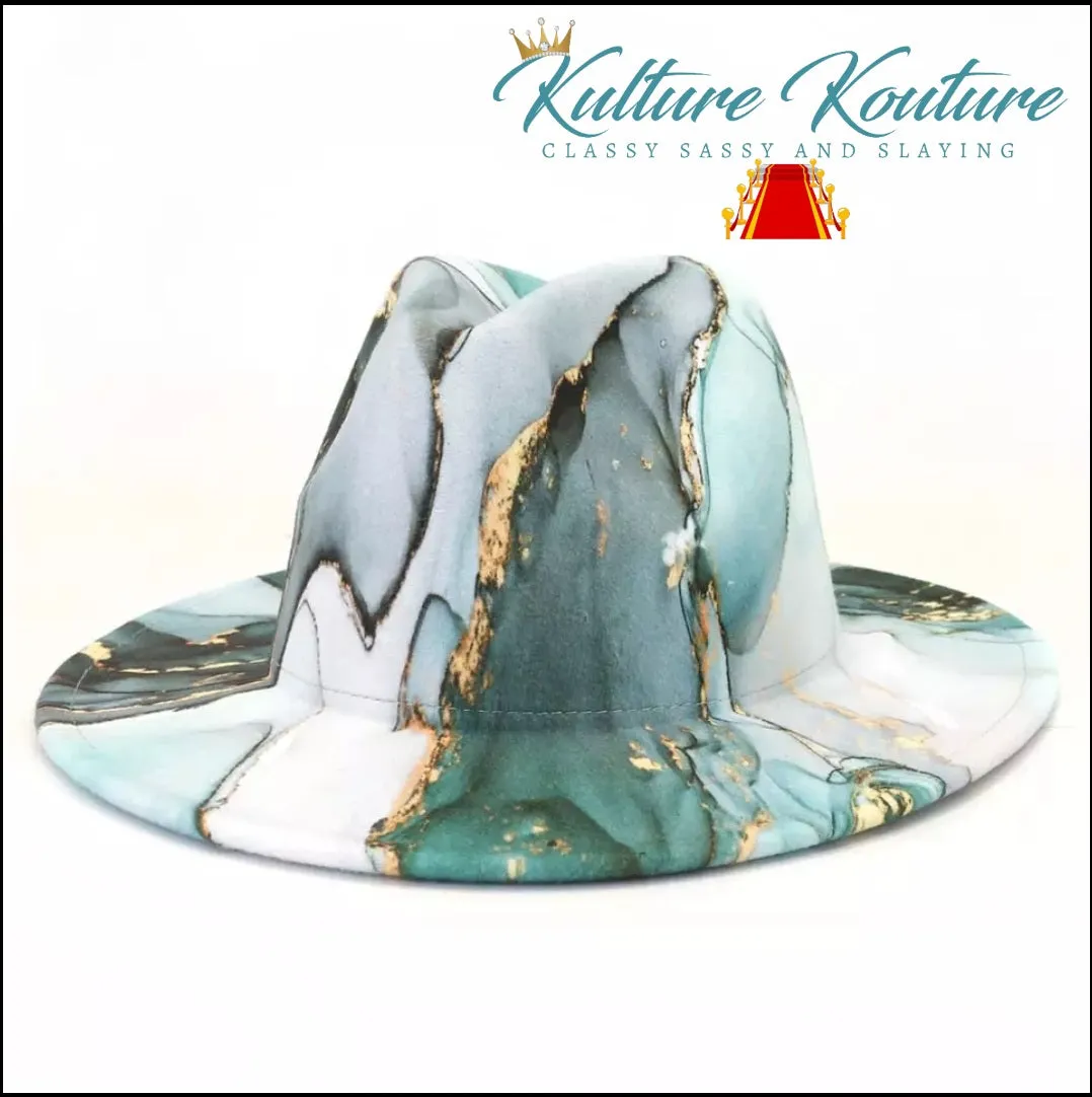 MARBLE Pattern Fedora Hats