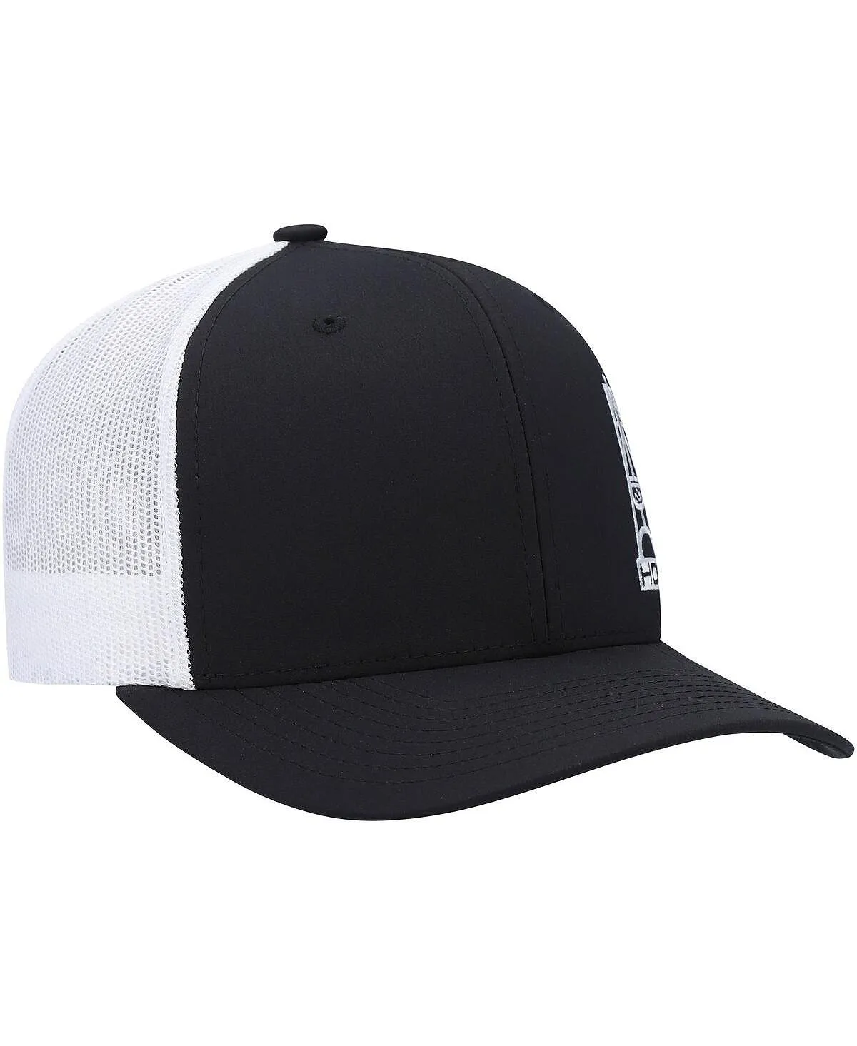 Men's Black and White Hog Trucker Snapback Hooey Cap