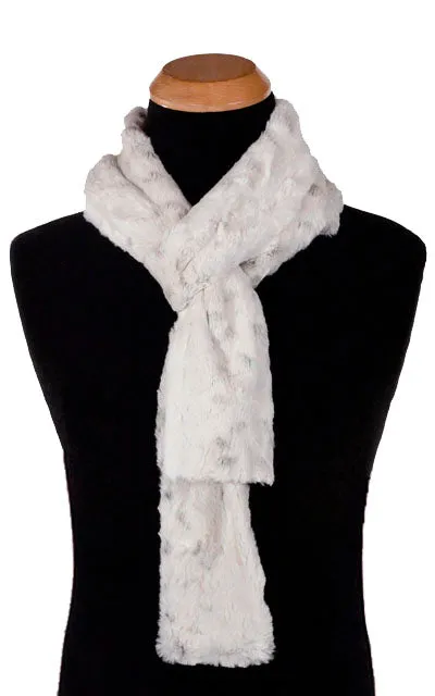 Men's Classic Scarf - Luxury Faux Fur in Winters Frost