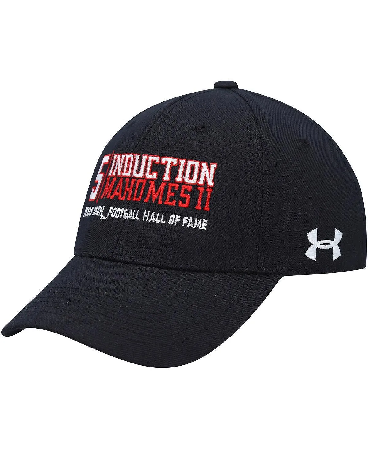 Men's Patrick Mahomes Black Adjustable Cap Texas Tech Red Raiders Football Hall of Fame Under Armor