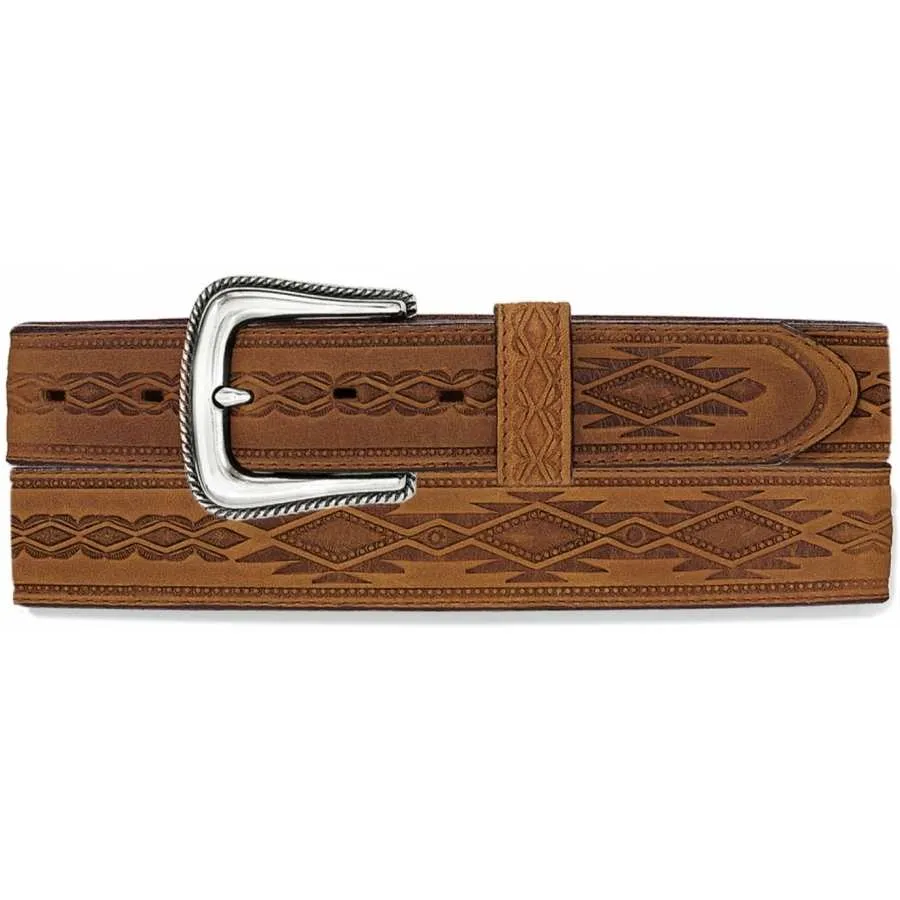 Men's Tony Lama Navajo Blanket Brown Tooled Belt - 1369L