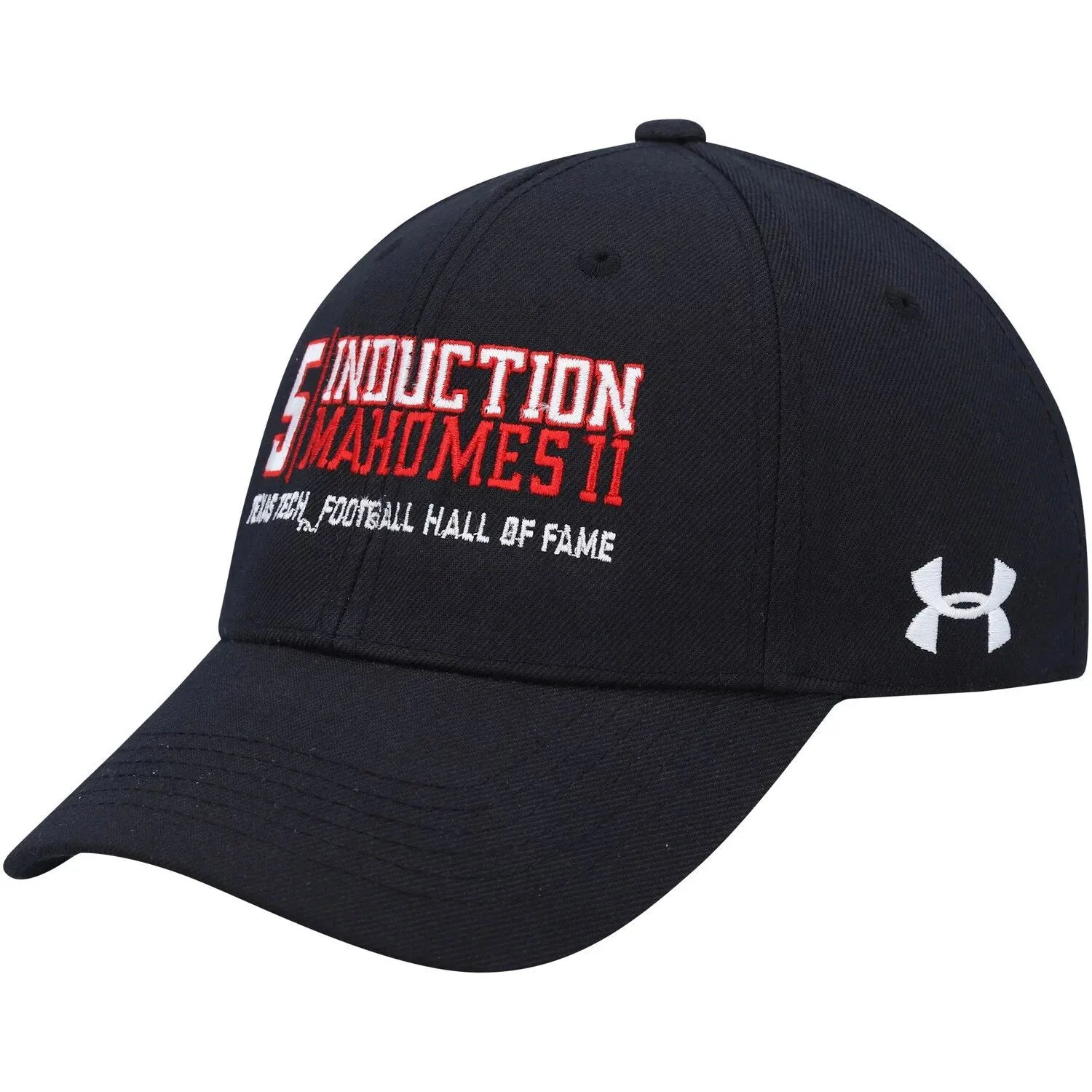 Men's Under Armor Patrick Mahomes Black Texas Tech Red Raiders Adjustable Cap Football Hall of Fame