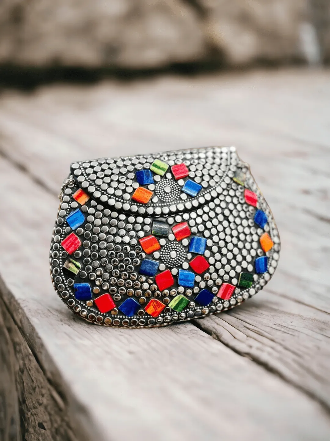 Multi Color Stone Boho Bags