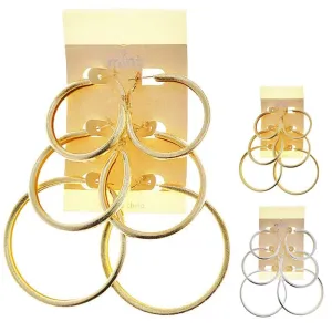 Multi Hoop Earrings 1486 (12 units)