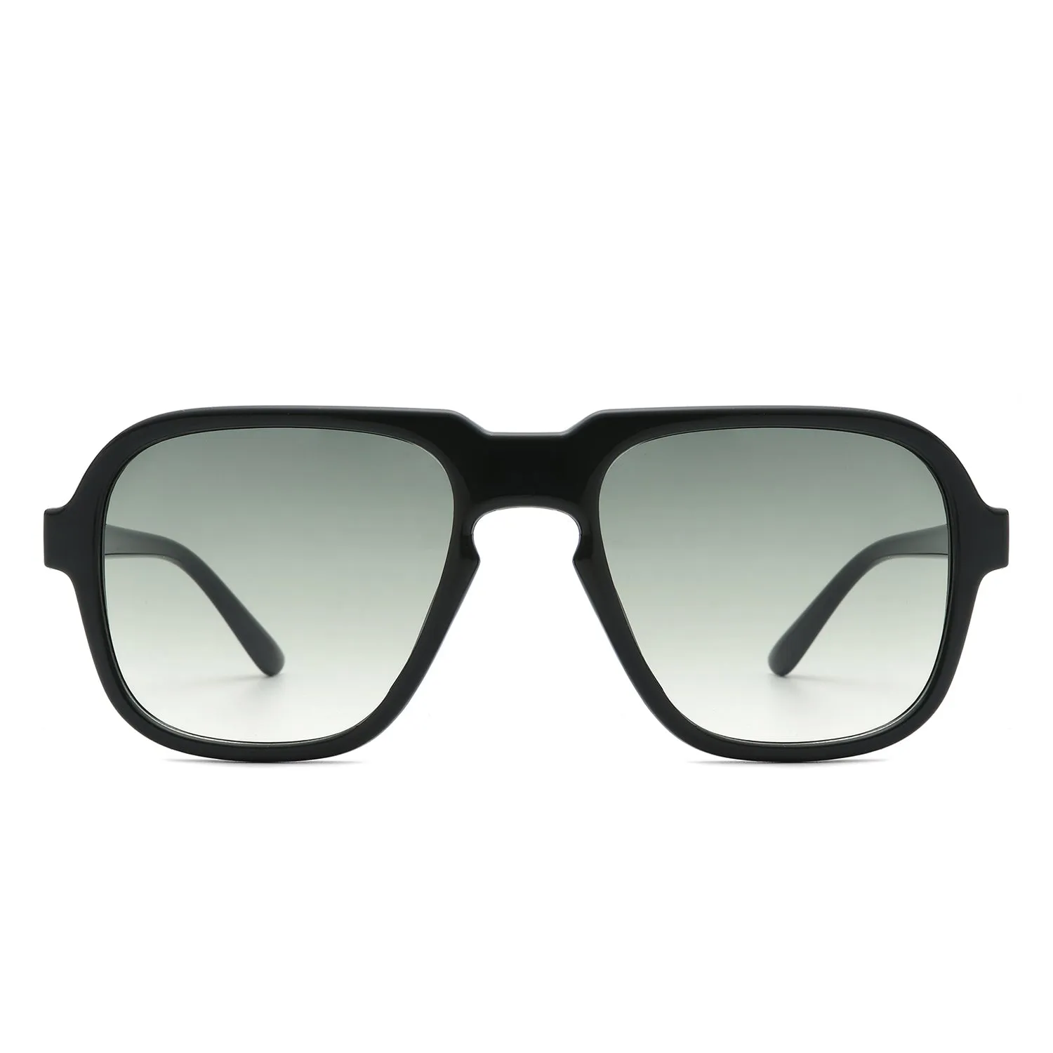 Nightime - Retro Aviator Style Tinted Square Sunglasses