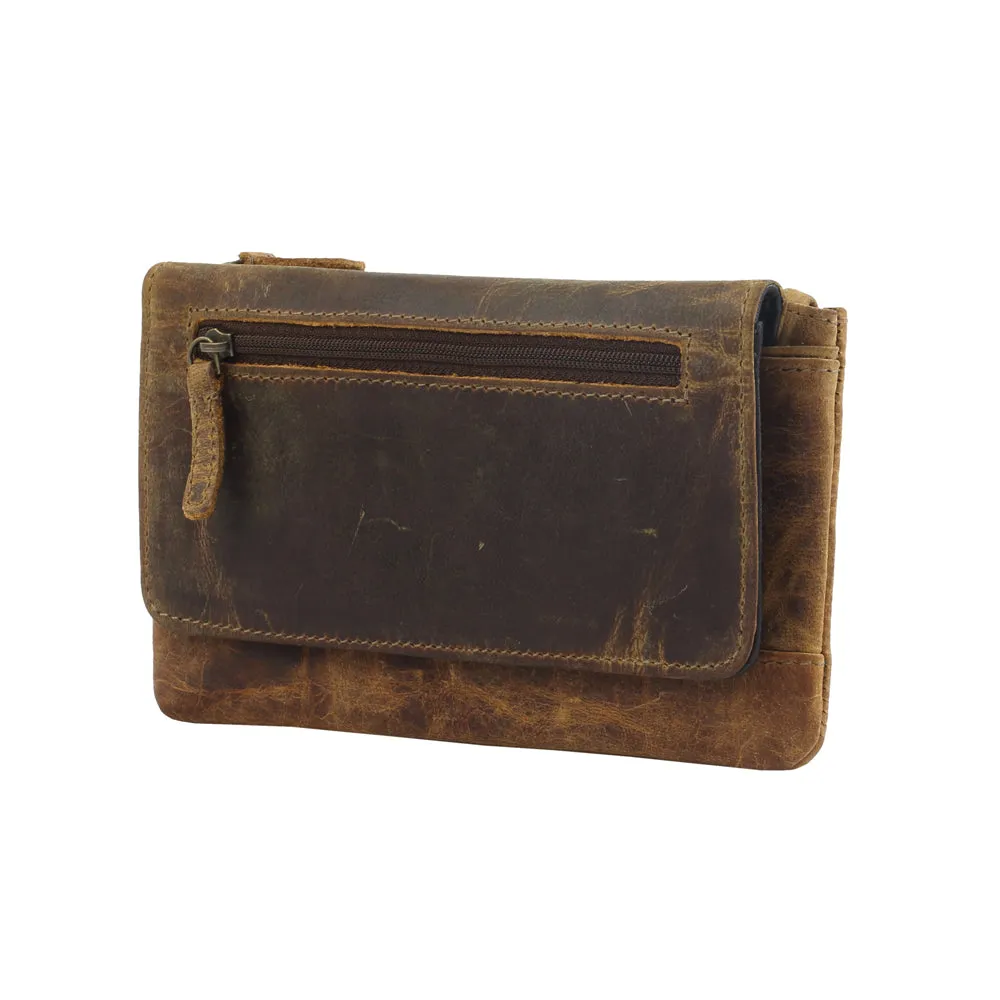 OAK FIRE  LEATHER AND HAIRON WALLET