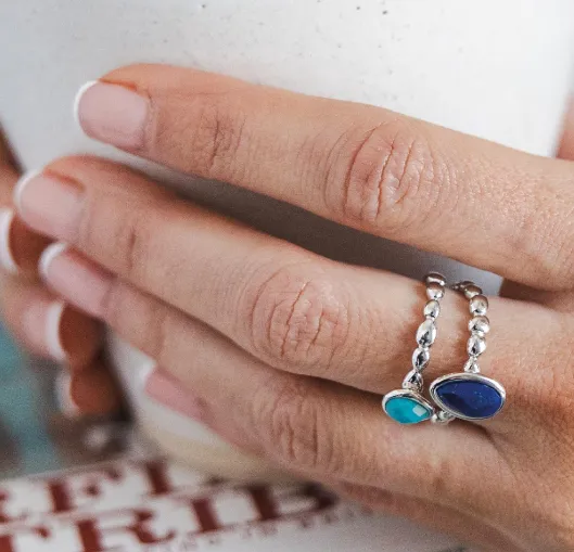 Pebble Azure Grande Gemstone Ring