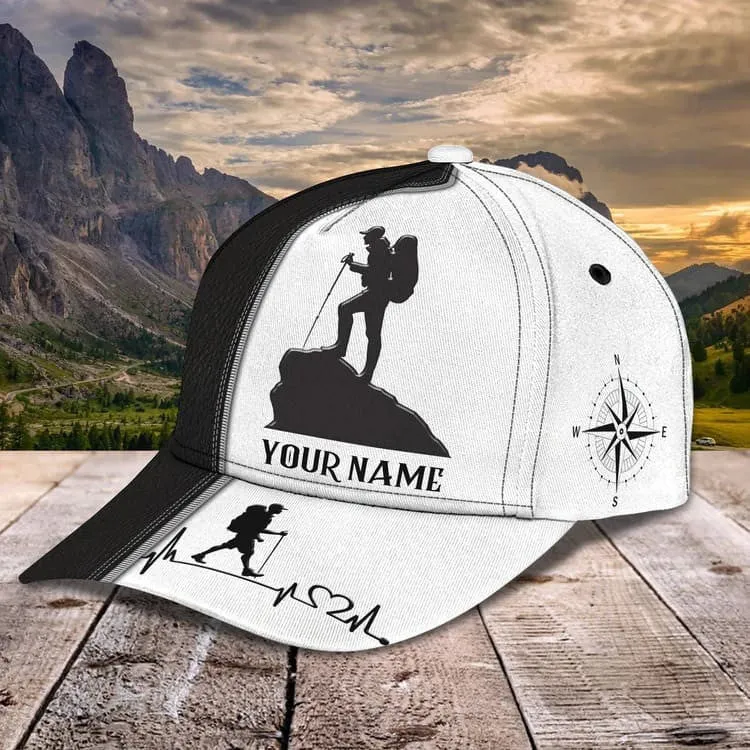 Personalized Hiking Girl 3D Baseball Cap for Girl Who love Hiking, Girl Hiking Hat