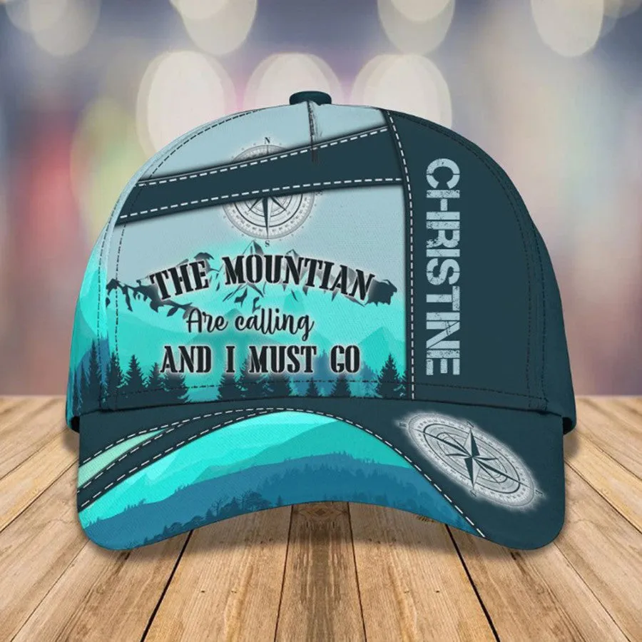 Personalized Hiking Girl 3D Baseball Cap for Girl Who love Hiking, Girl Hiking Hat