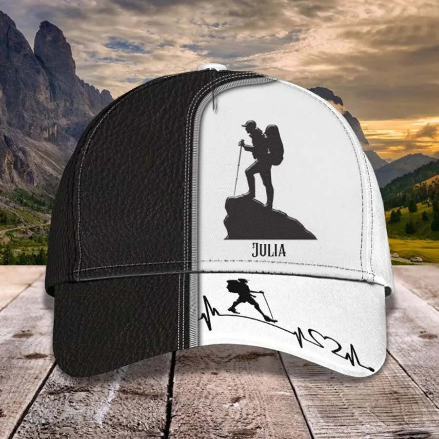 Personalized Hiking Girl 3D Baseball Cap for Girl Who love Hiking, Girl Hiking Hat