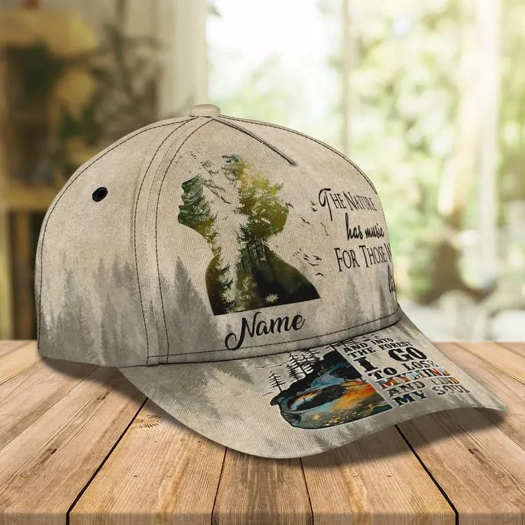 Personalized Hiking Girl 3D Baseball Cap for Girl Who love Hiking, Girl Hiking Hat