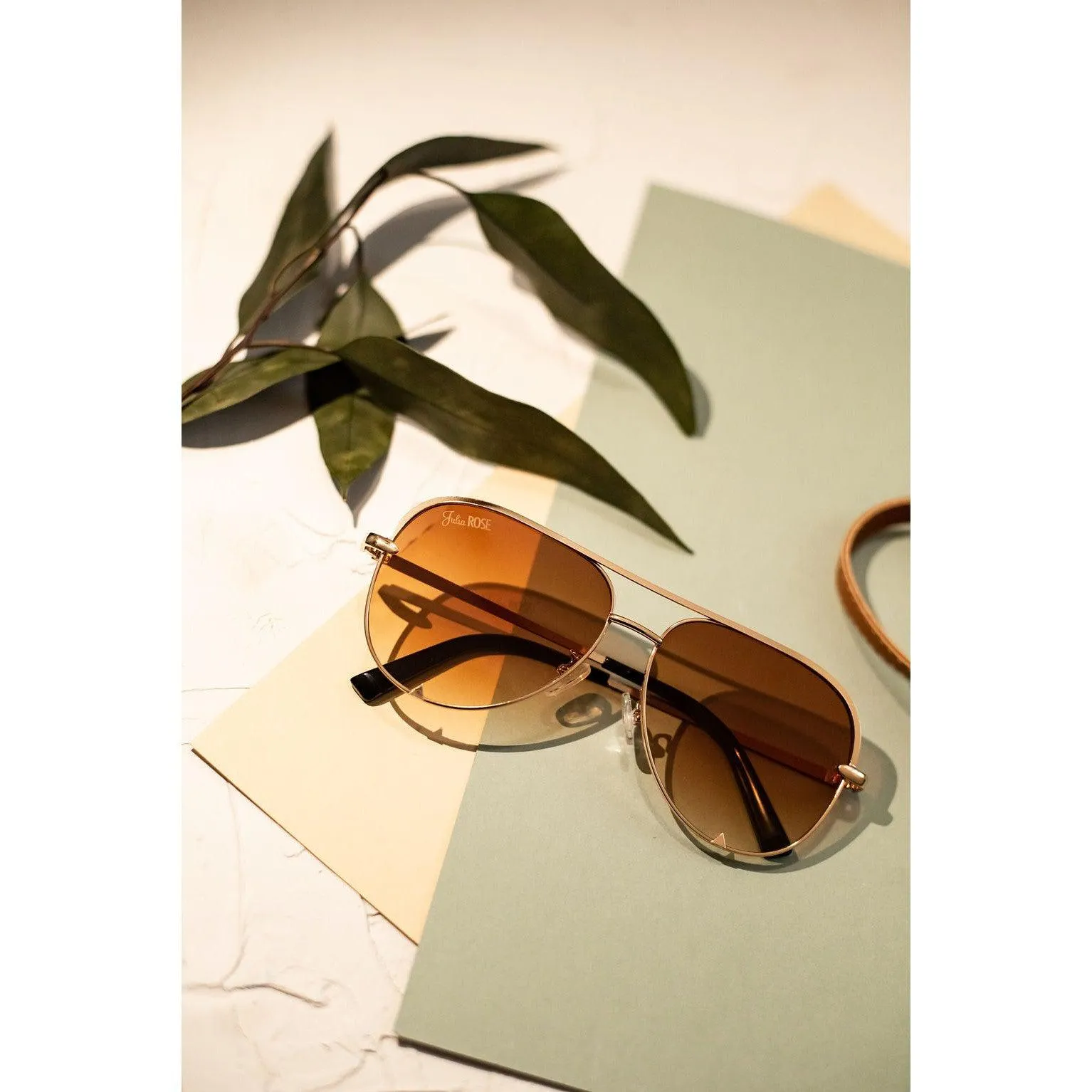 Ready to Ship | The Gold / Caramel Tea Kay - High Quality Unisex Aviator Sunglasses*